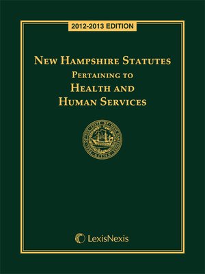 cover image of New Hampshire Statutes Pertaining to Health and Human Services